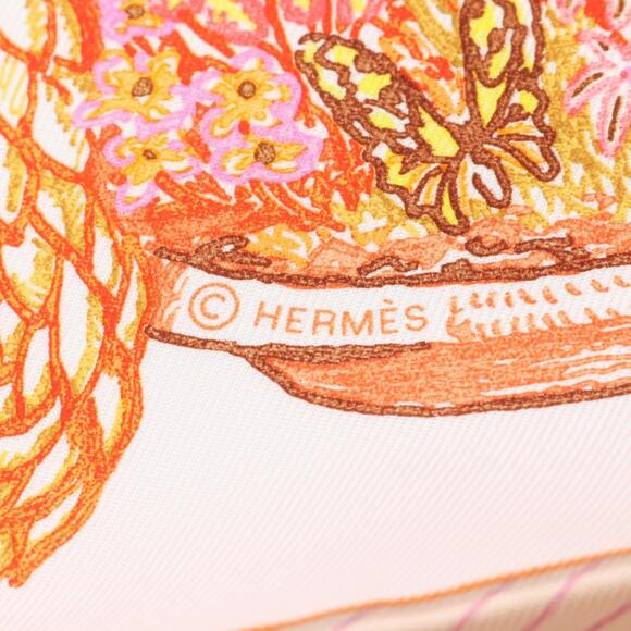 HERMES White Silk Scarf - Picture 2 of 3